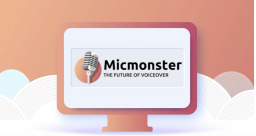 micmonster logo on screen with clouds in background