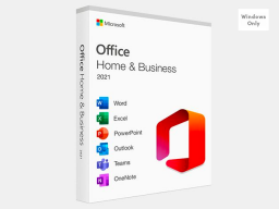Microsoft office packaging with word, excel, powerpoint, outlook, teams, and onenote logos