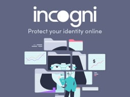 incogni logo with illustrated folder
