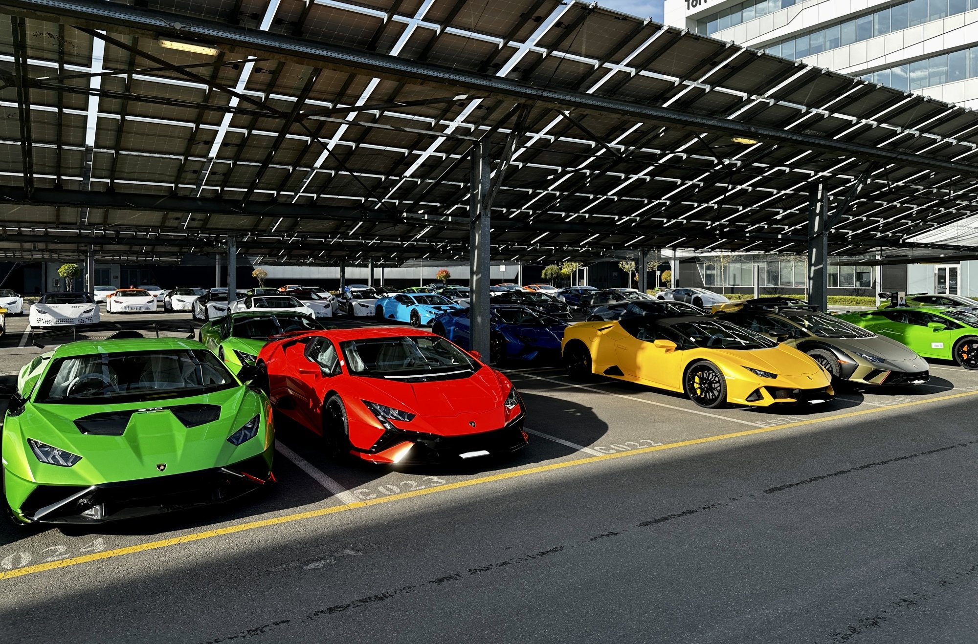 Lamborghini parking lot