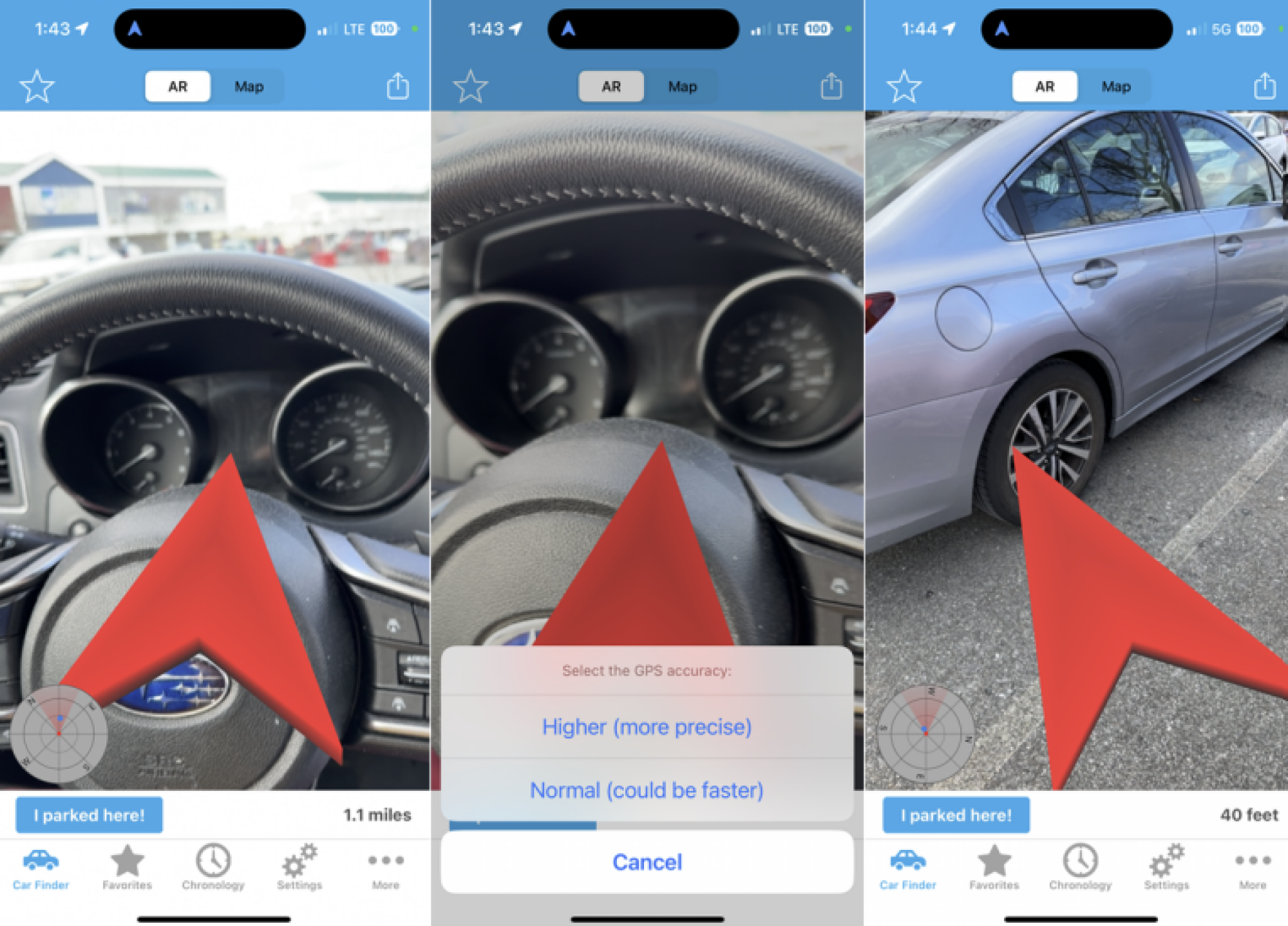 Find your car with AR