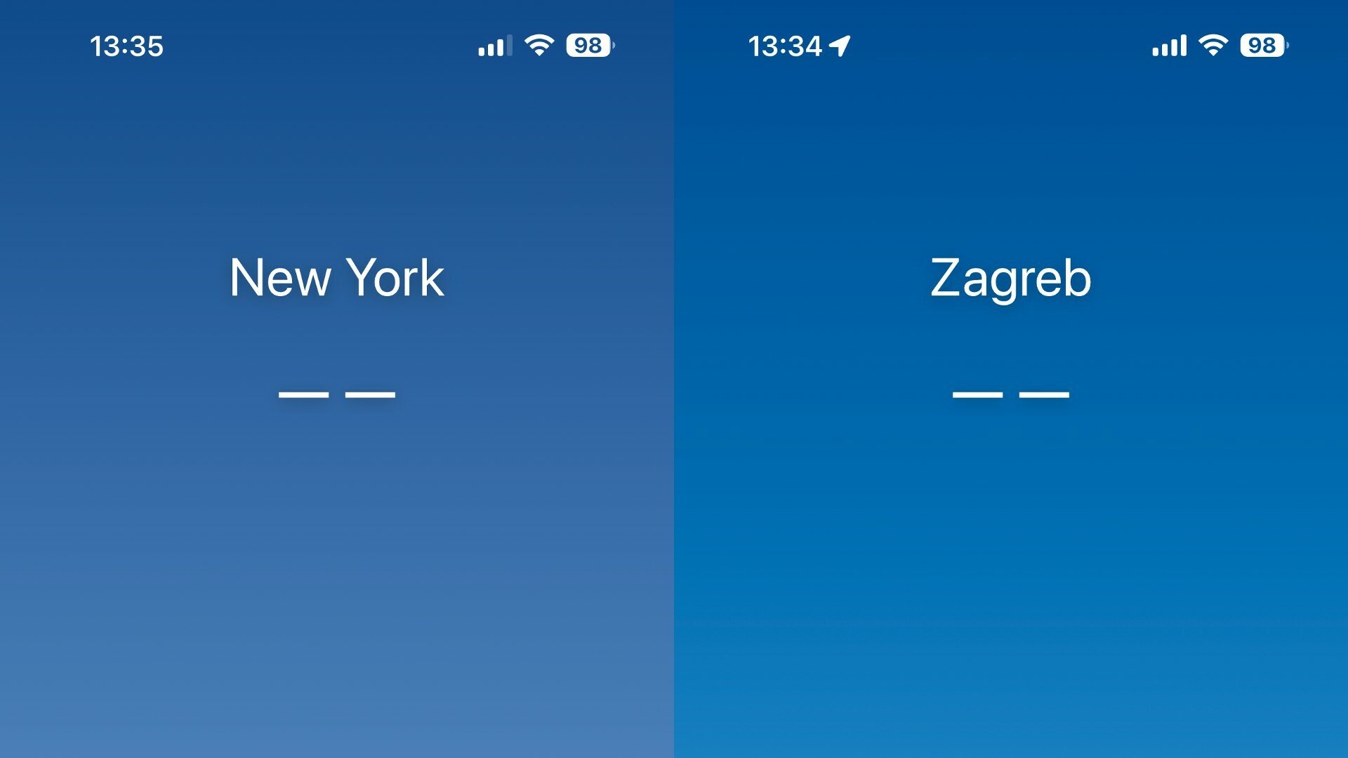 Apple Weather app bug