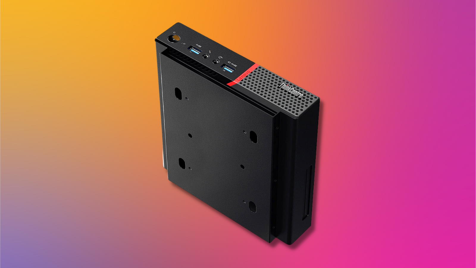 lenovo thinkcentre with colorful background