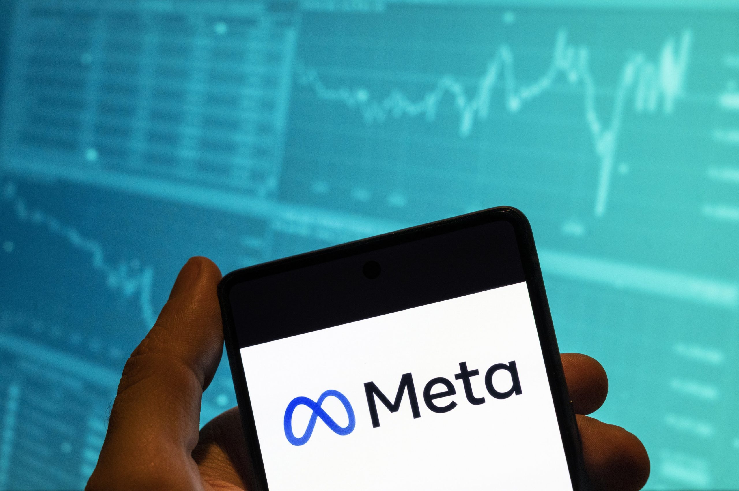 Meta logo on a smartphone 