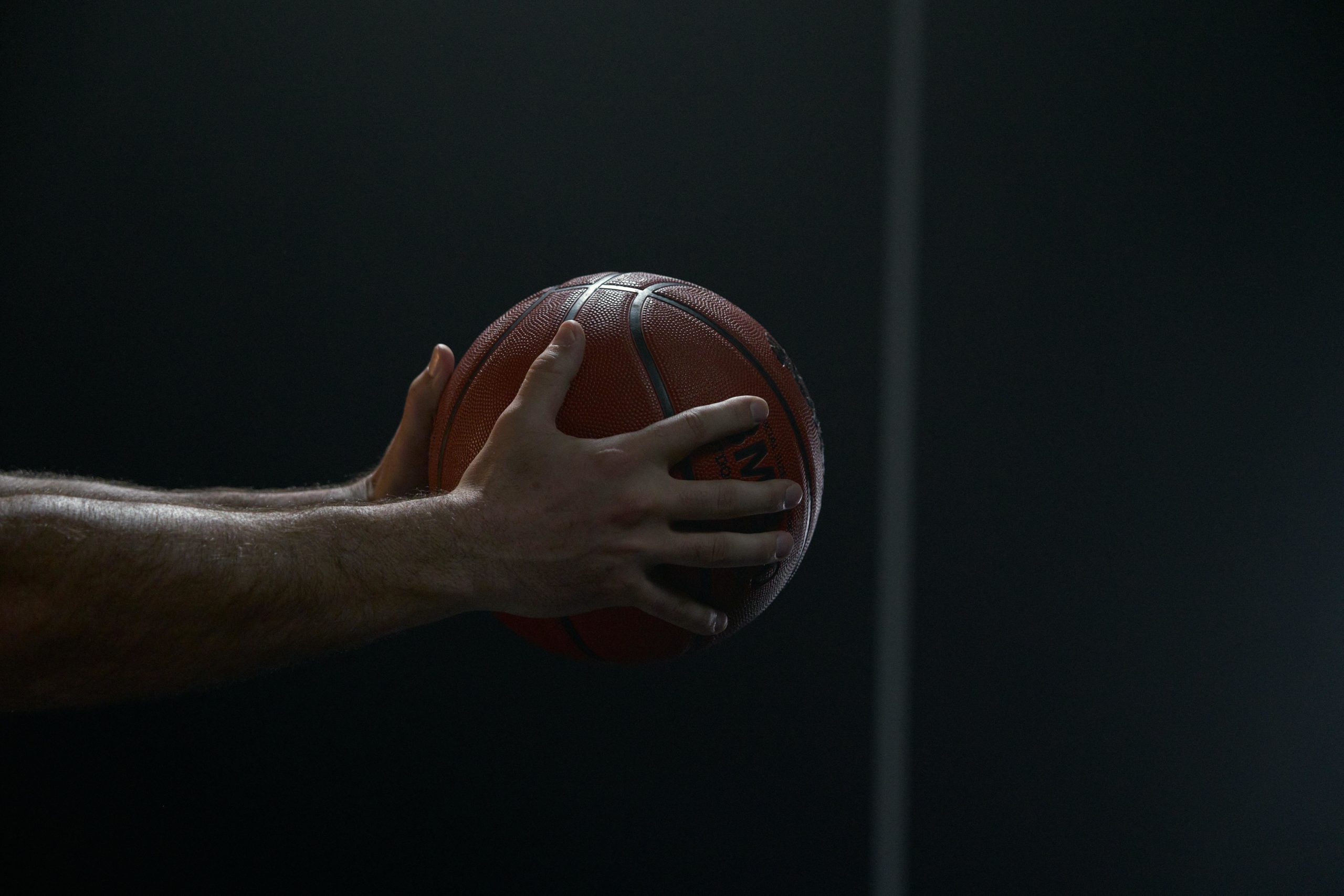 Basketball in hands