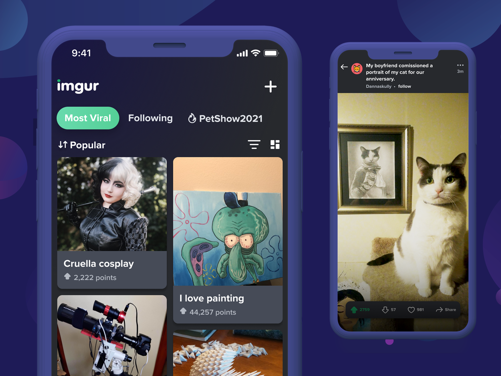 site imgur displayed on iphone