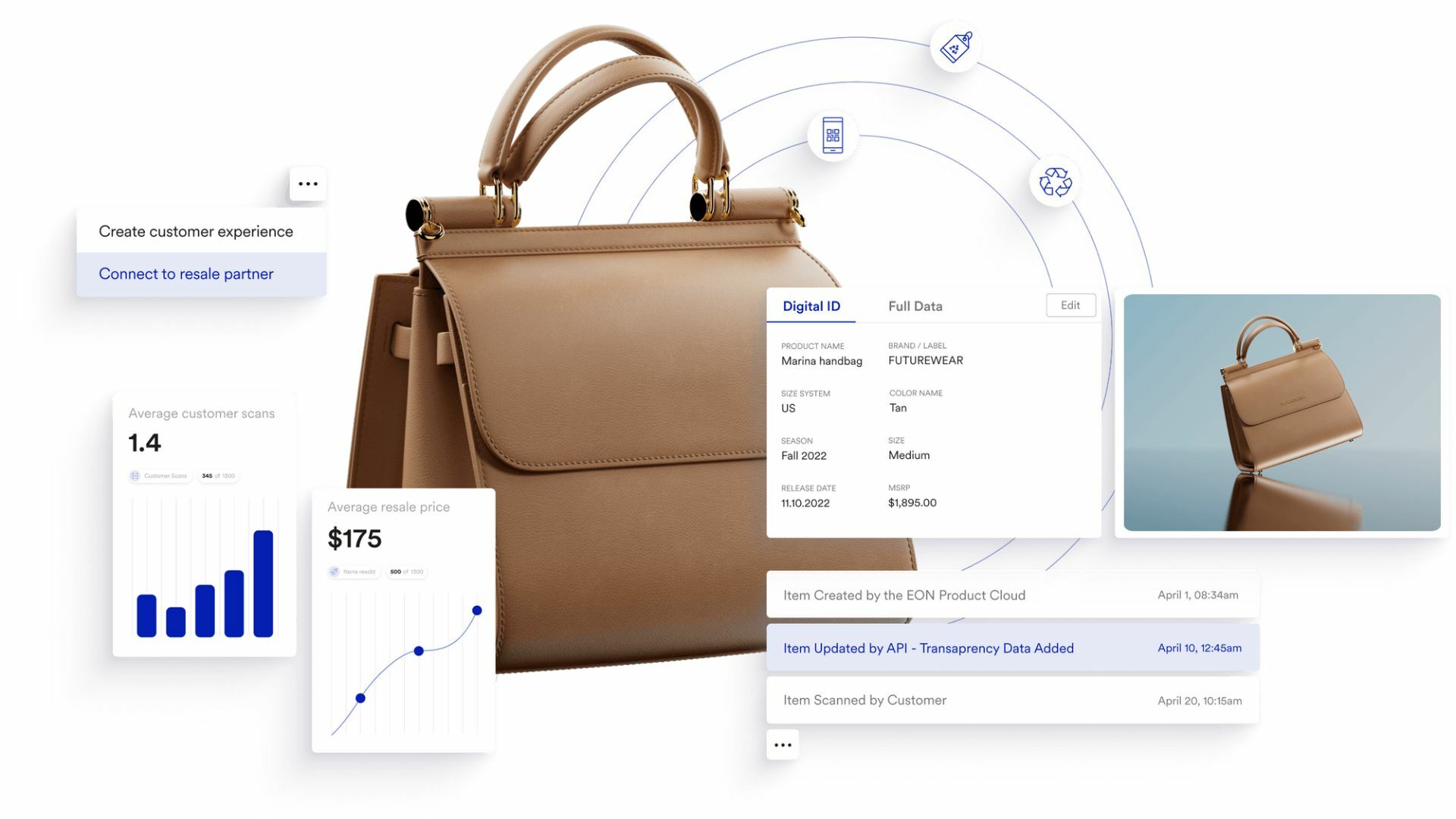 A graphic displaying the digital ID tag software..