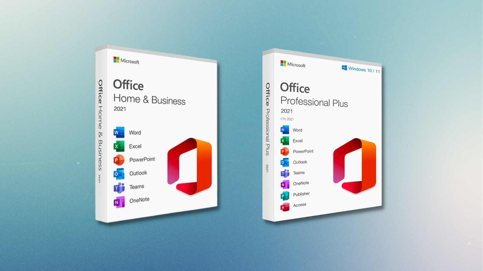 microsoft office for windows and mac with blue gradient background