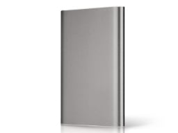 ultra-slim external hard drive in gray