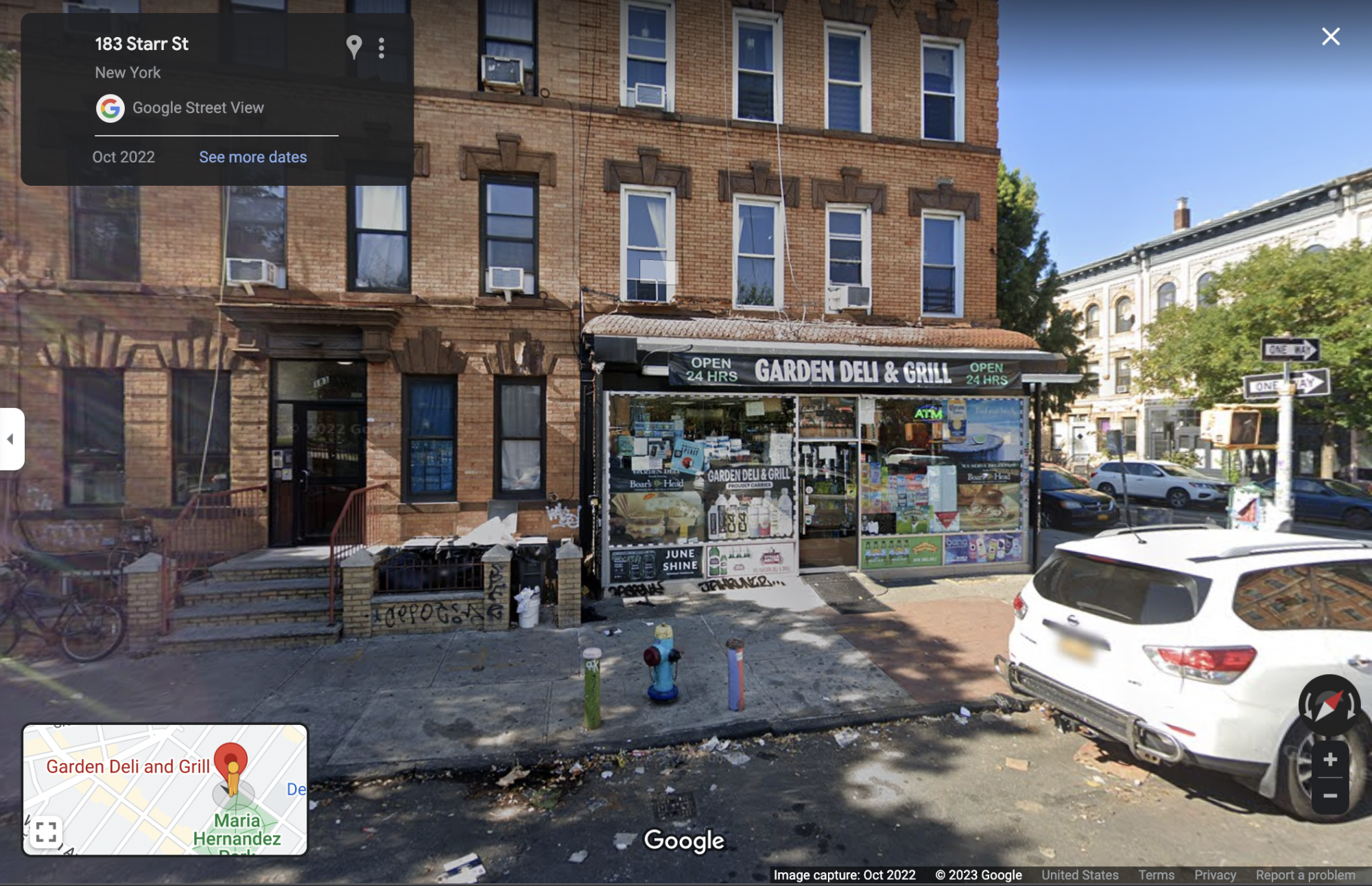 Deli in Brooklyn on Google Maps Street View