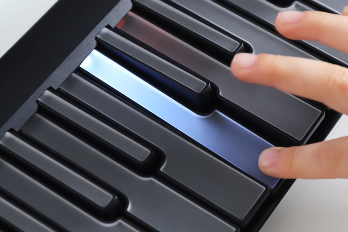Fingers on a piano