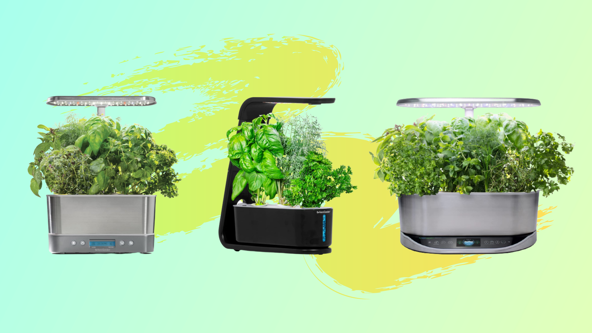 indoor garden kits against green