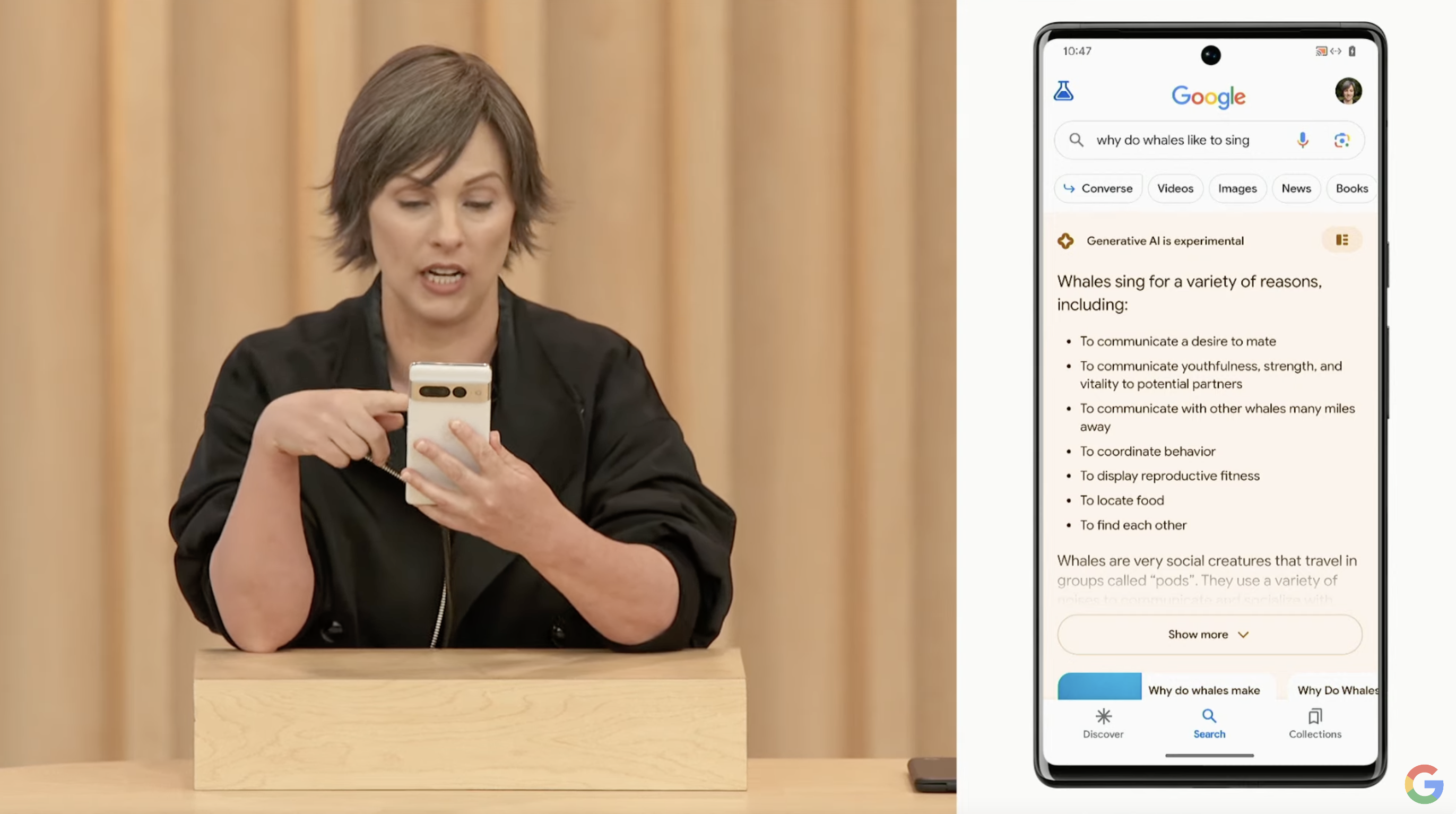 Google I/O demoing new AI Search features