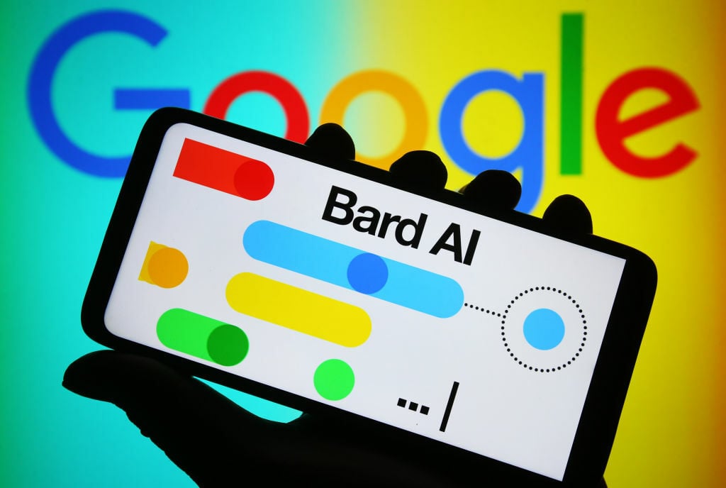 Google Bard AI on phone screen