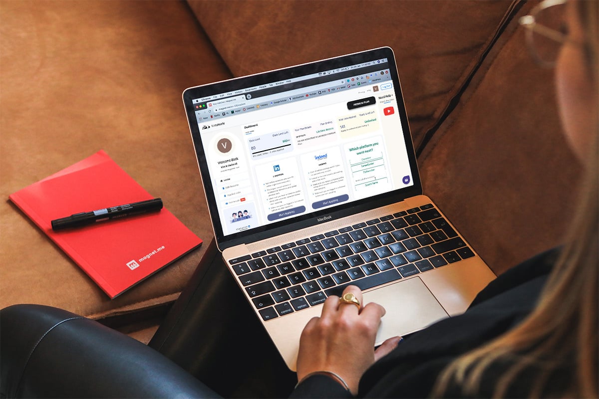 woman working on a laptop