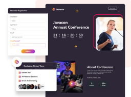 screenshot of the event software 