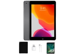 ipad and ipad chargers against a white background