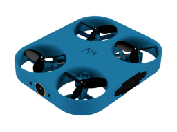 AI-powered drone in blue