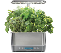 Indoor garden kit with stainless steel
