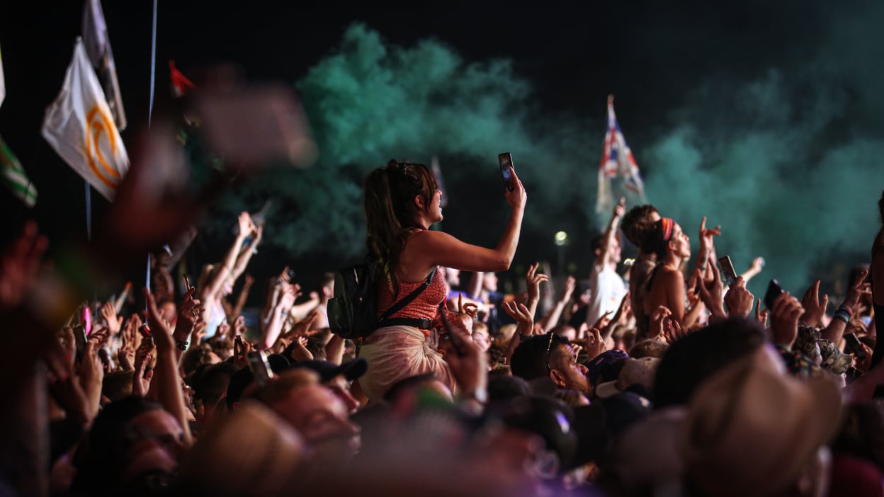 Fans at Glastonbury