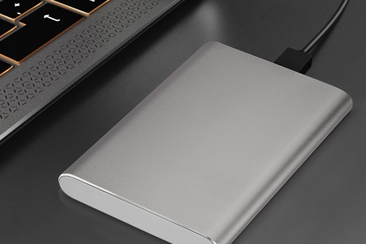 Hard drive in silver