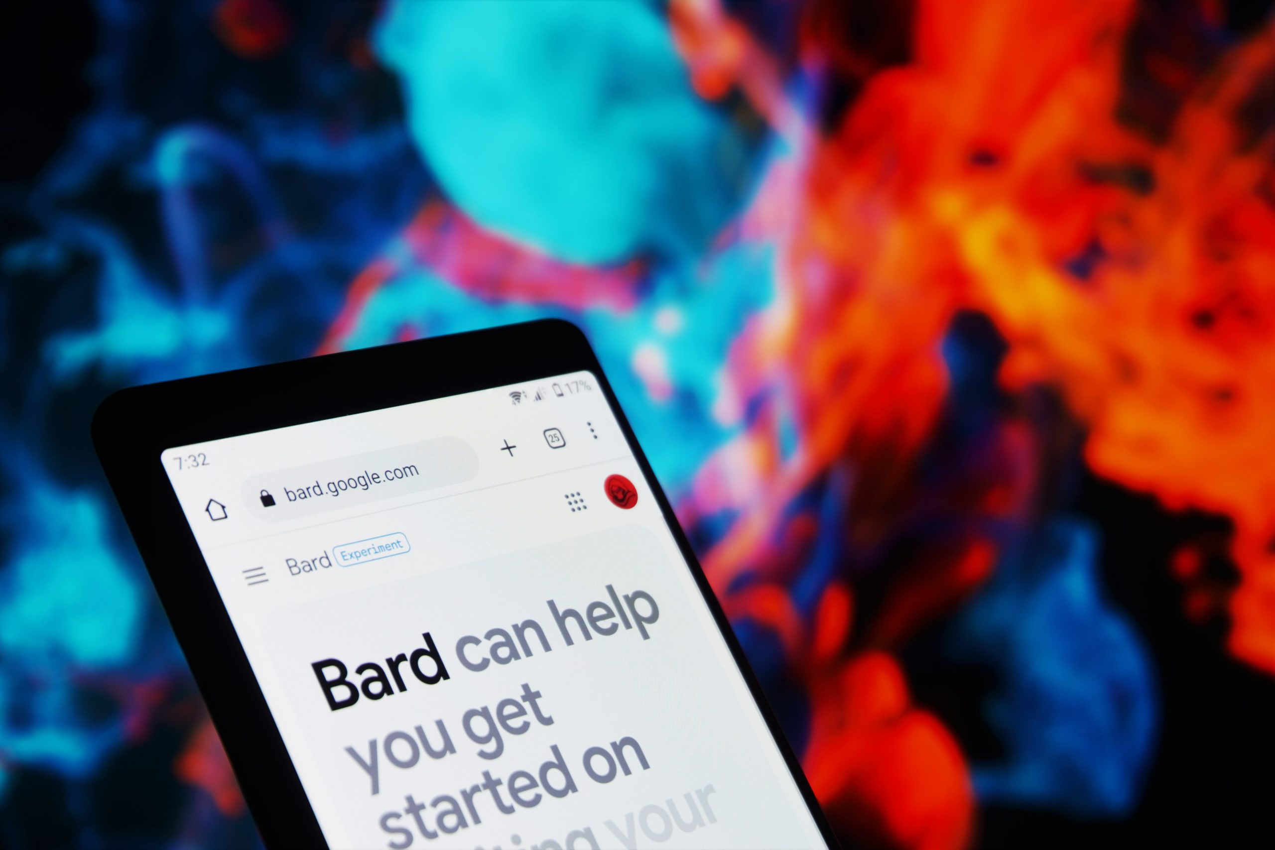 Google Bard on phone