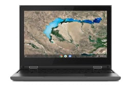 Lenovo 2-in-1 Chromebook overlaid on a white background