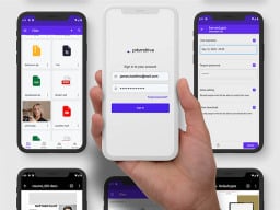 smartphones displaying prism drive app