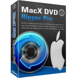 The MacX DVD Ripper Pro software shown in its original packaging