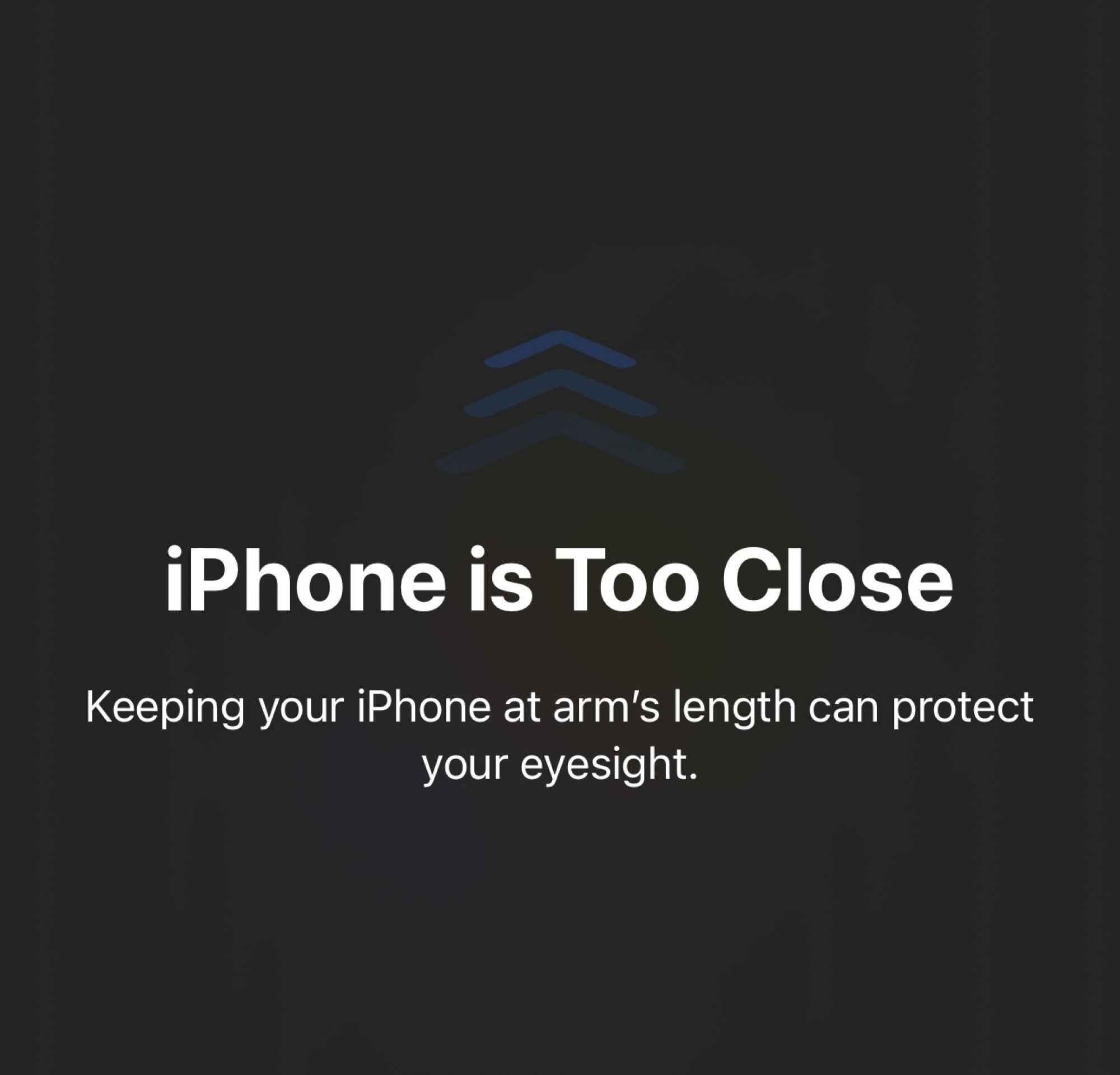 iOS Screen Distanfe