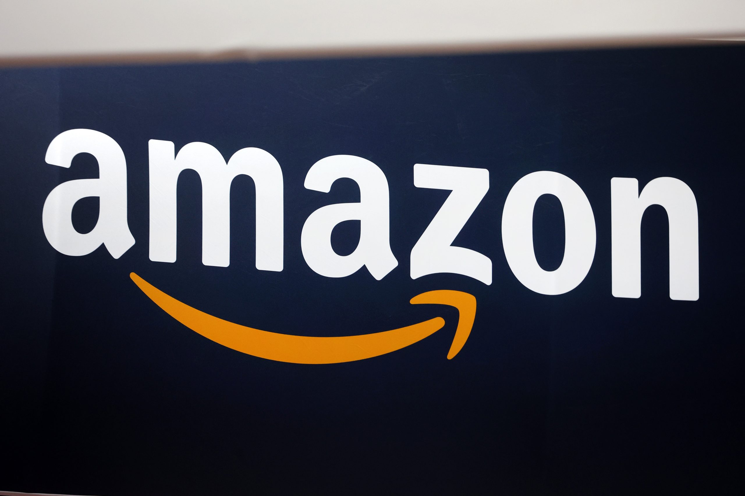 amazon logo on a banner