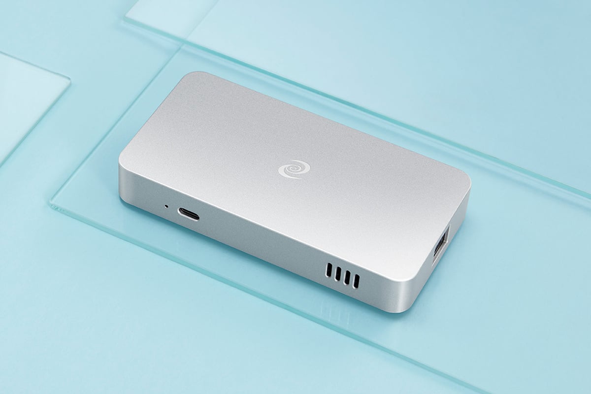 DPN device on blue background