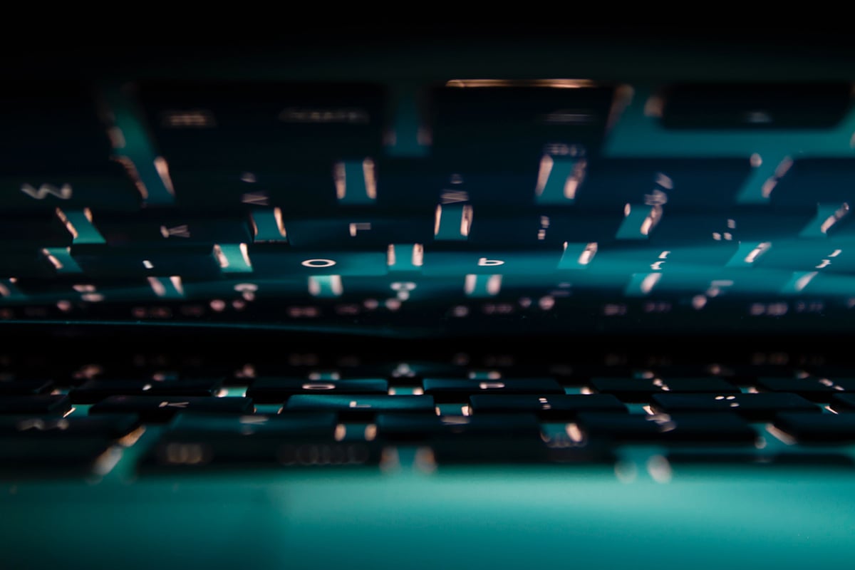 keyboard keys reflected