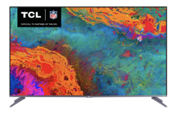 TCL QLED TV with abstract liquid screensaver