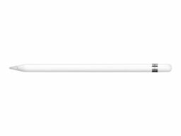 1st gen Apple Pencil overlaid horizontally over a white background