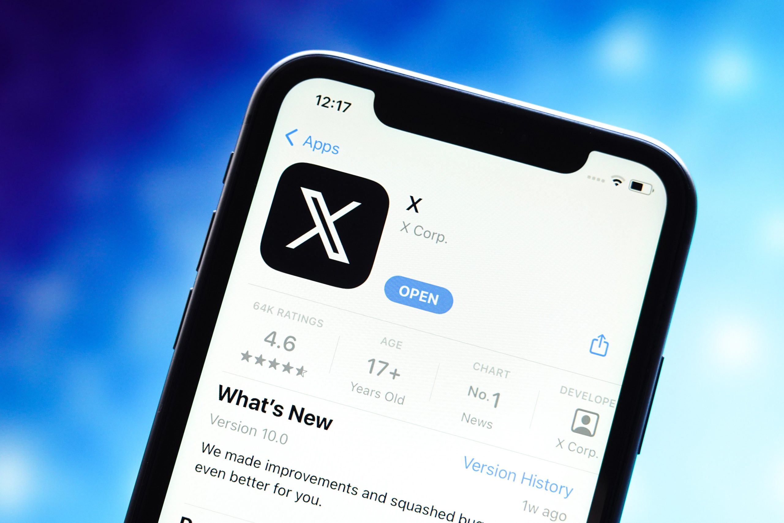 X mobile app