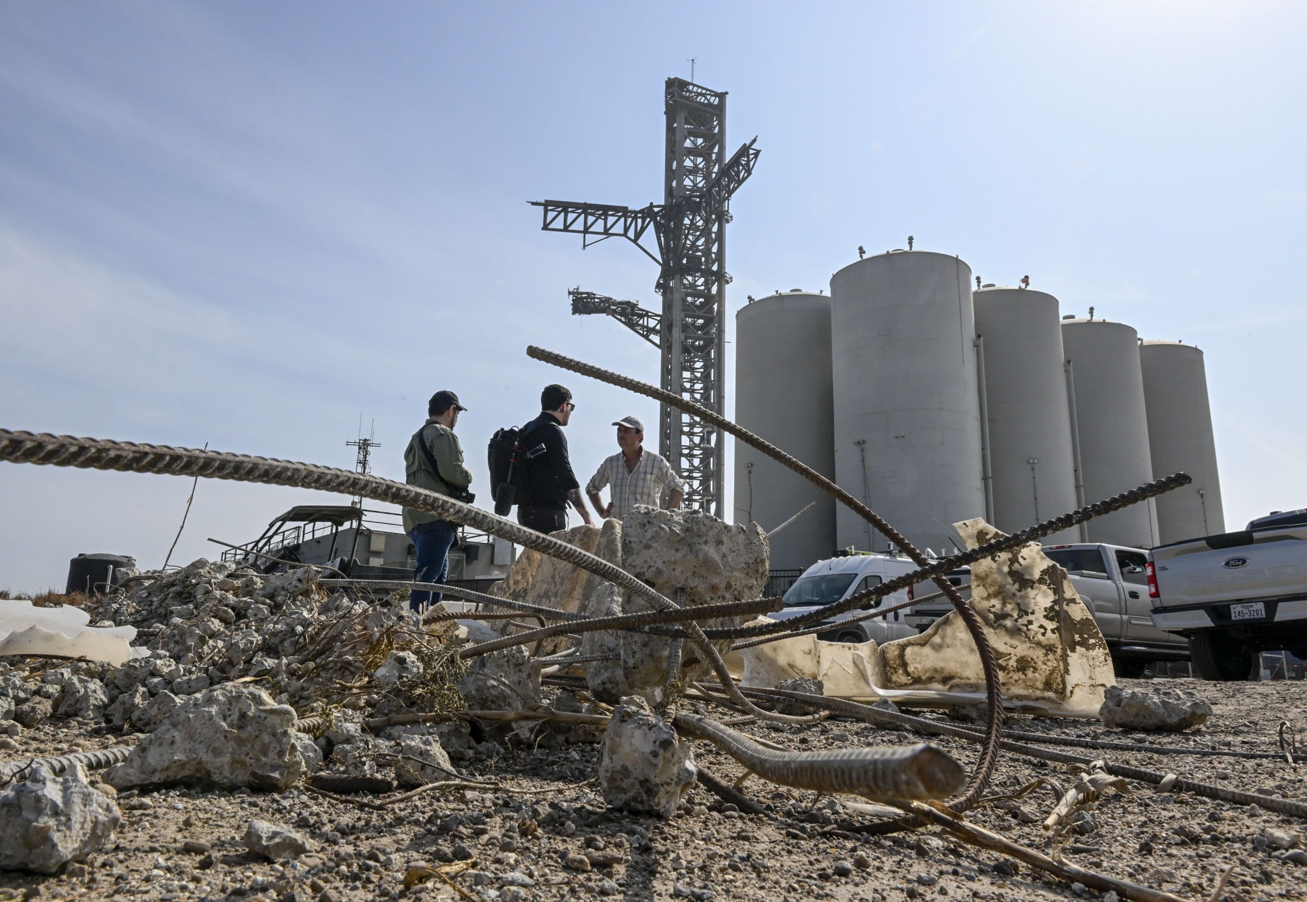 SpaceX launch damage