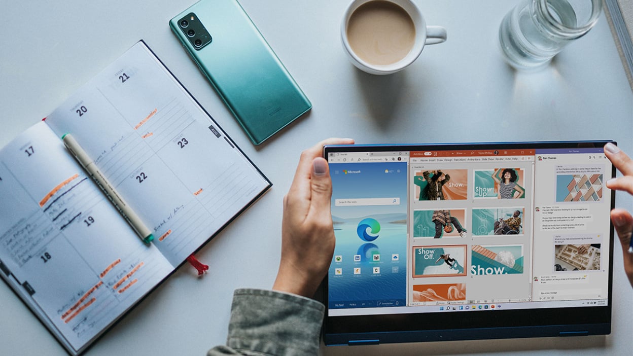 MS Office apps on tablet