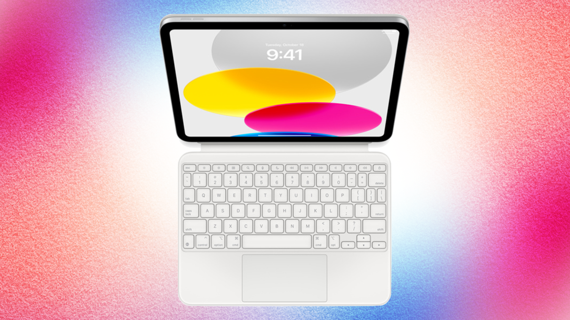 iPad with magic keyboard attached