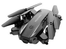 ninja dragons drone in black, folded