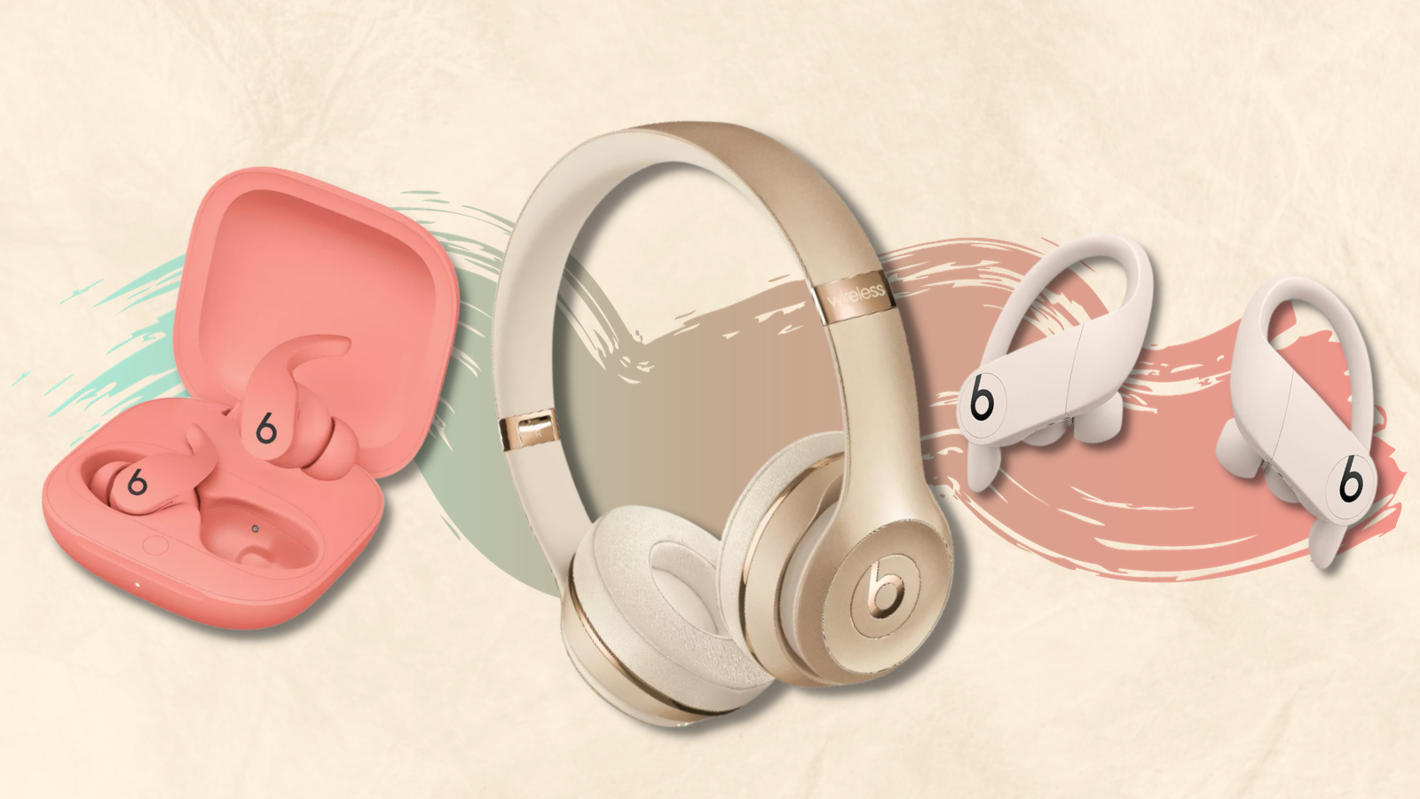 Beats headphones with colorful background