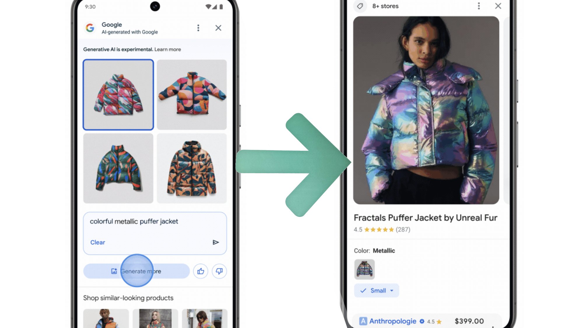 Google SGE in action for shopping