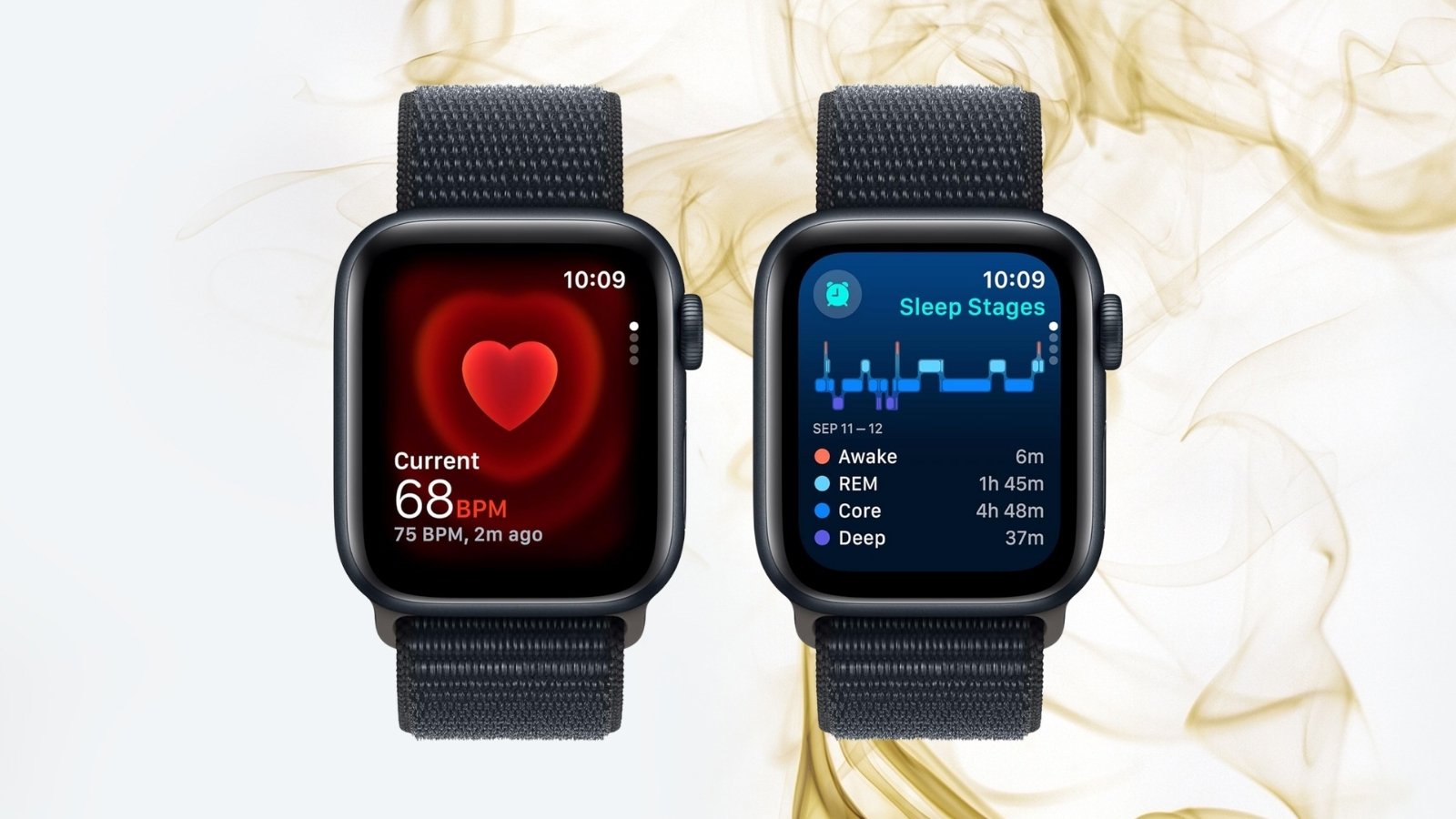 Apple Watch SE on marble background