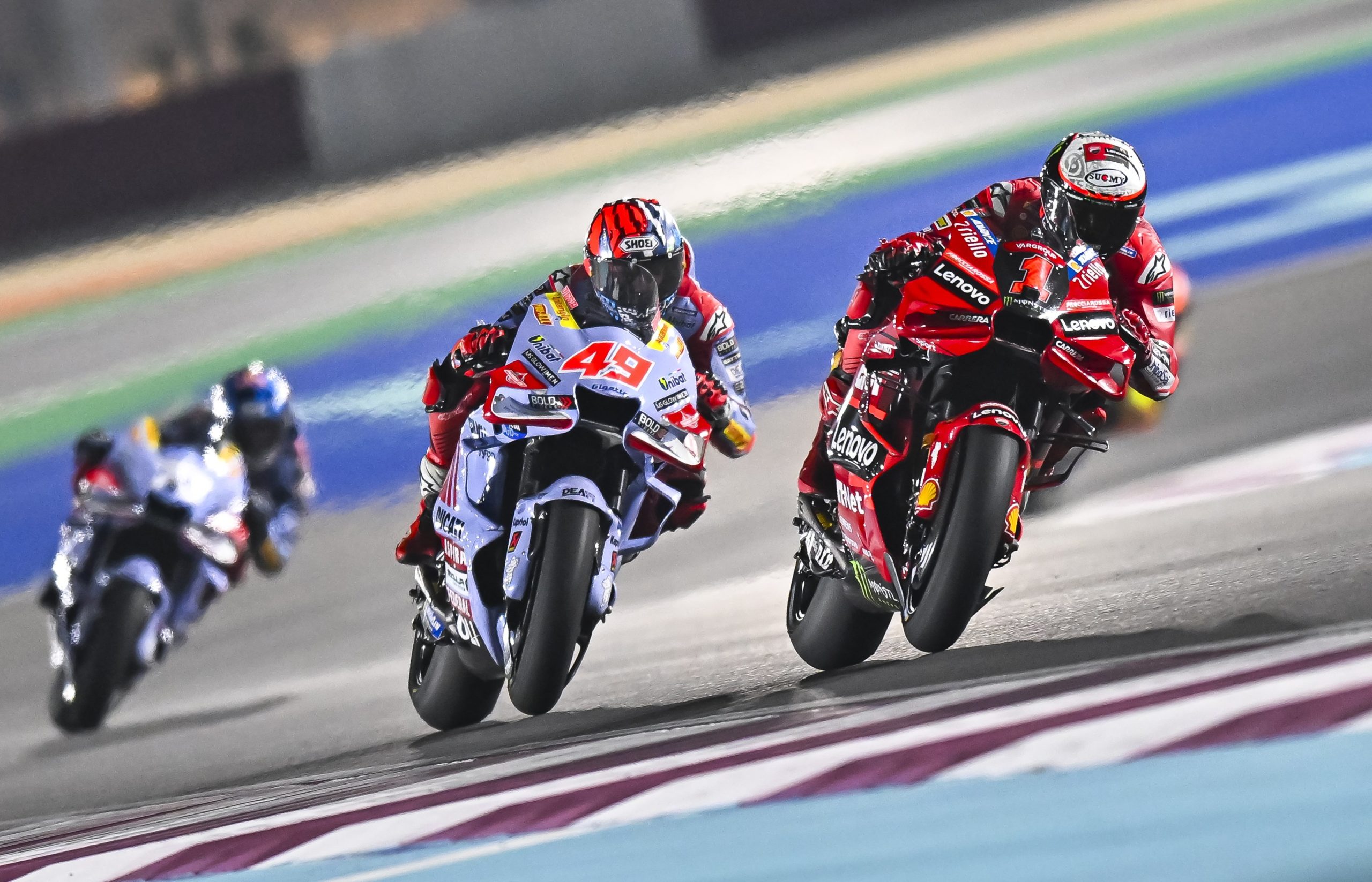 Fabio Di Giannantonio and Francesco Bagnaia compete