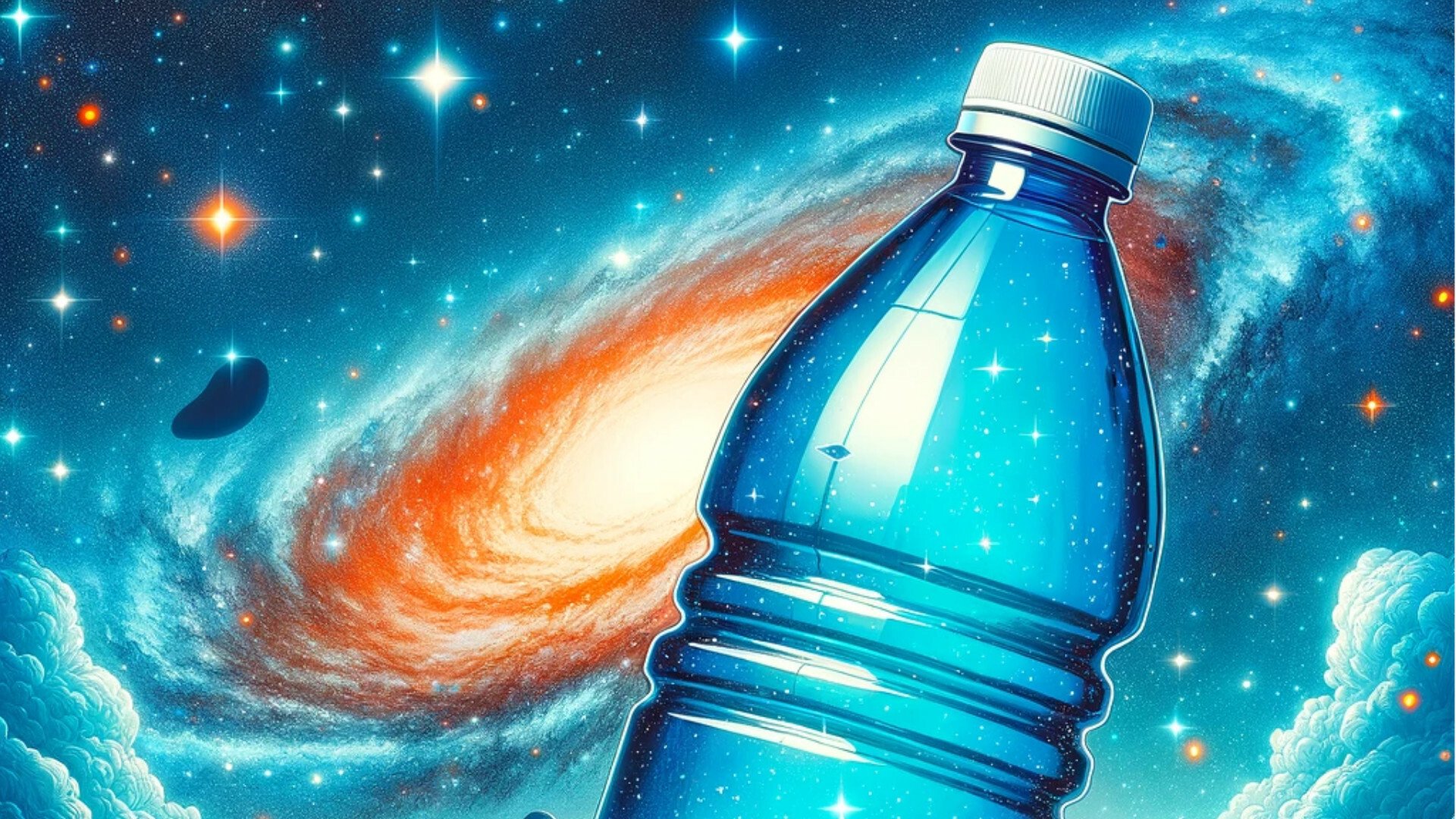 Enormous water bottle. 