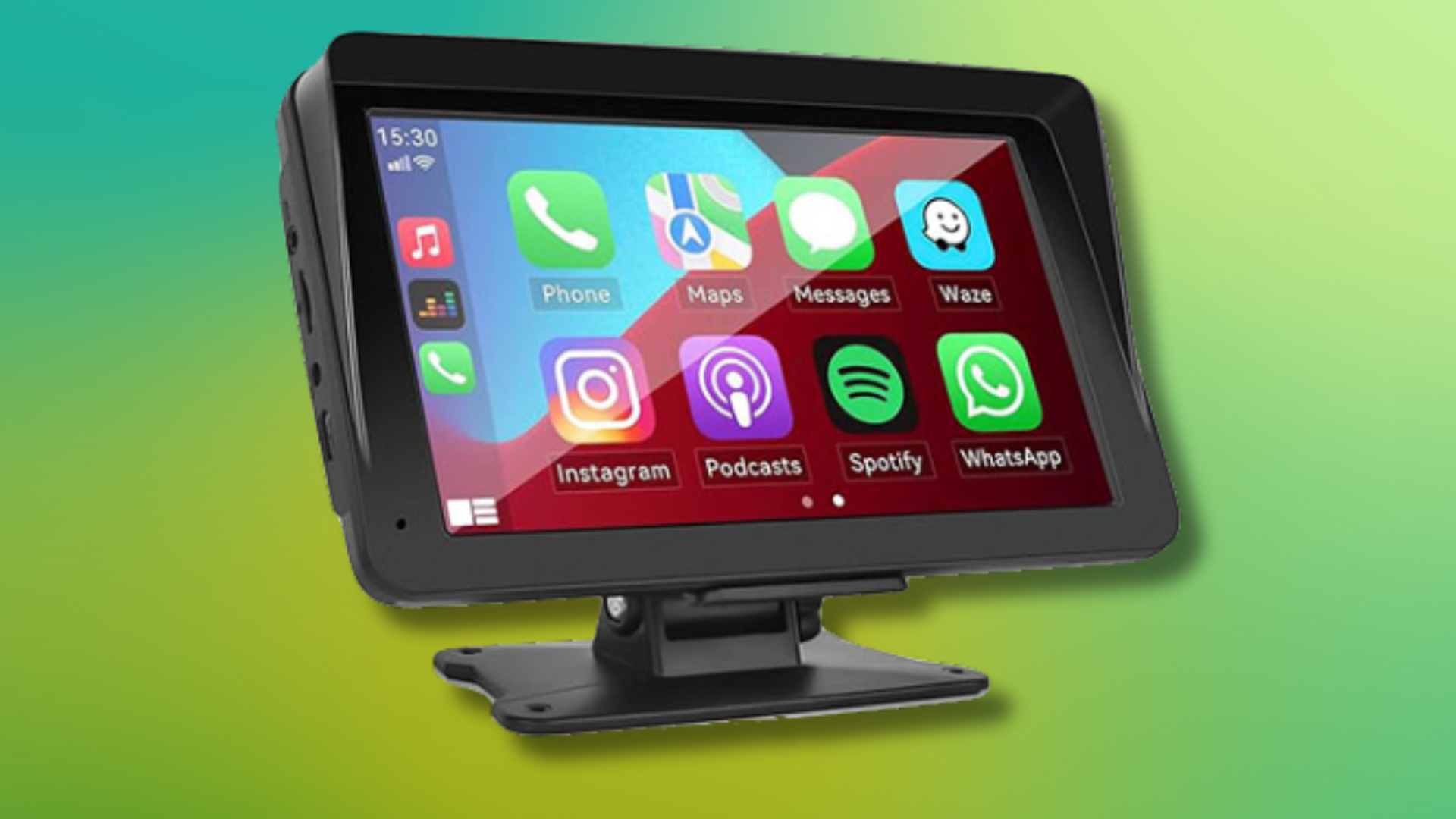 car display with CarPlay apps