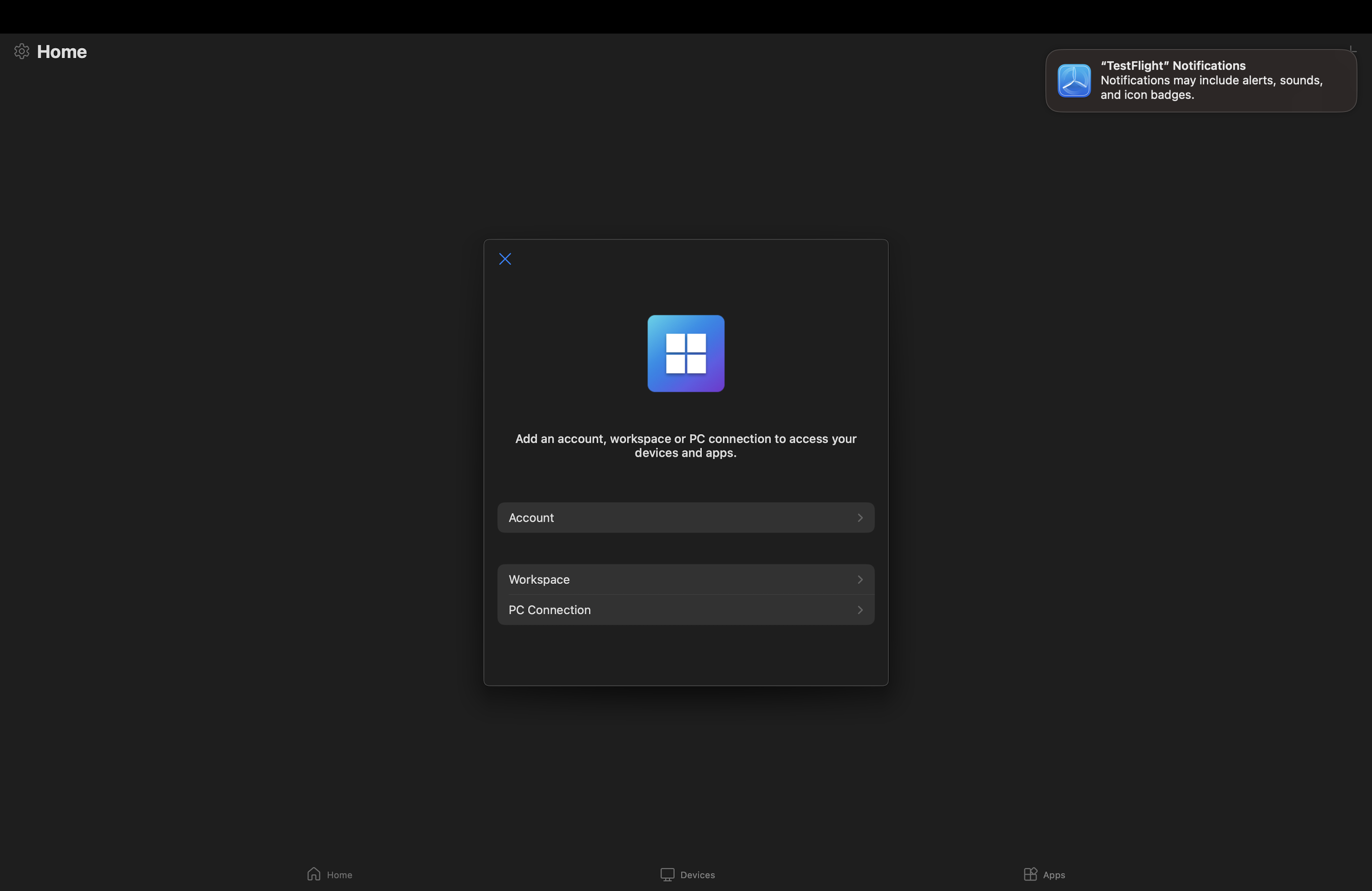 Windows app on macOS