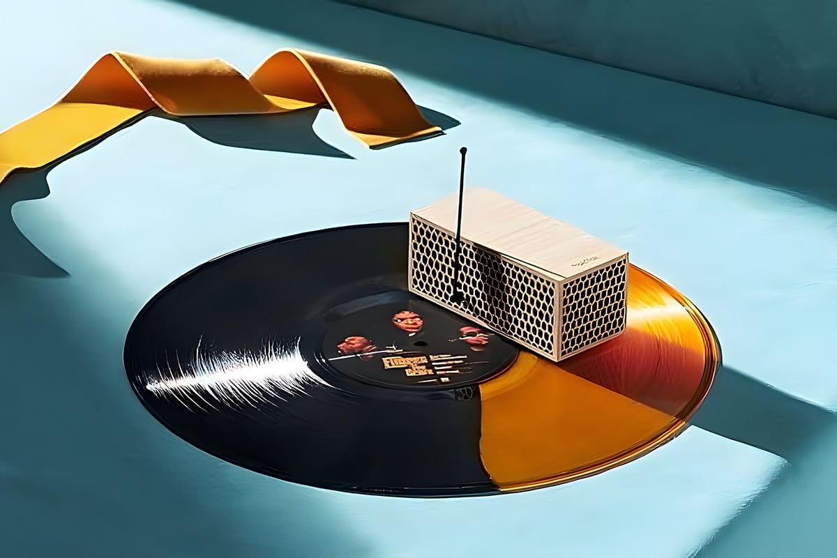 record player on top of record