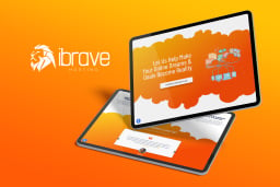 iBrave Hosing logo with two tablets 