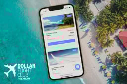 Dollar Flight Club on phone